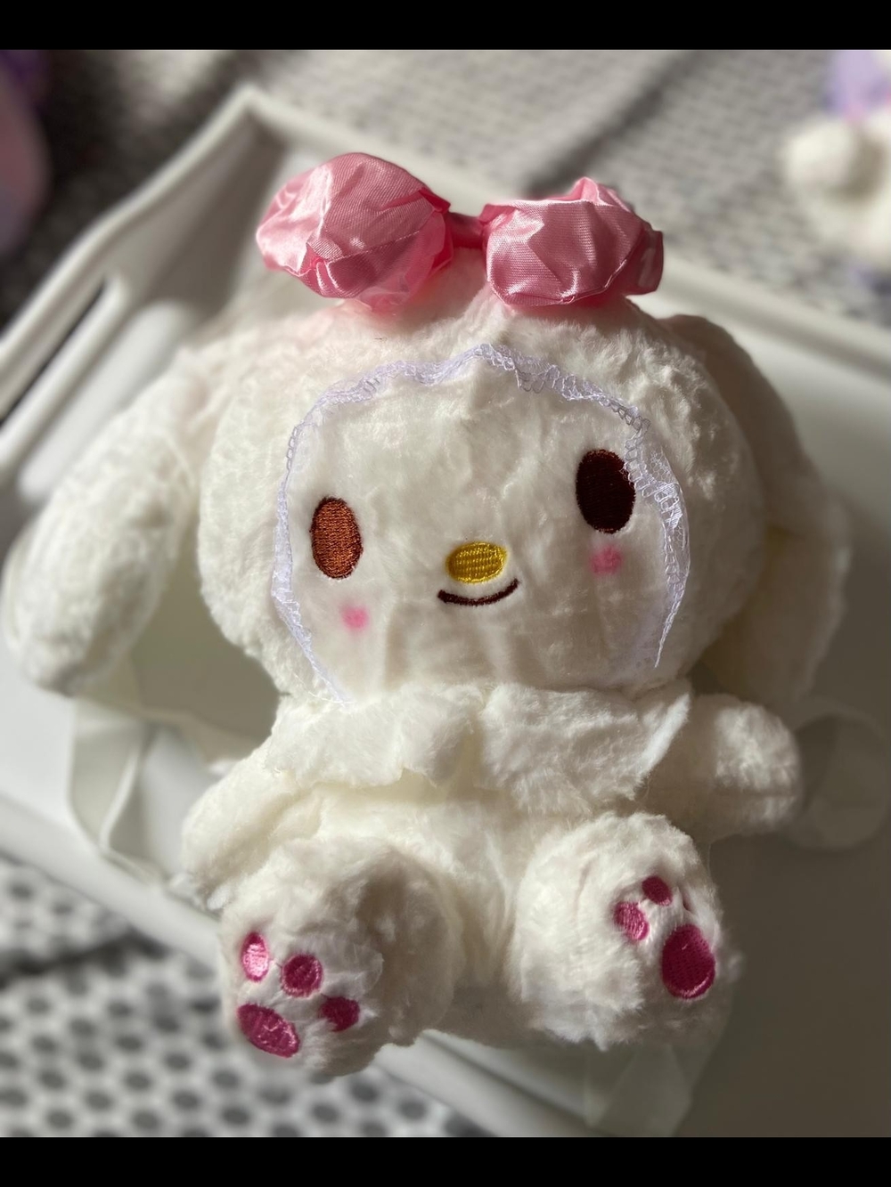 Backpack My Melody-Kuromi,Cute Face & Paw Details.